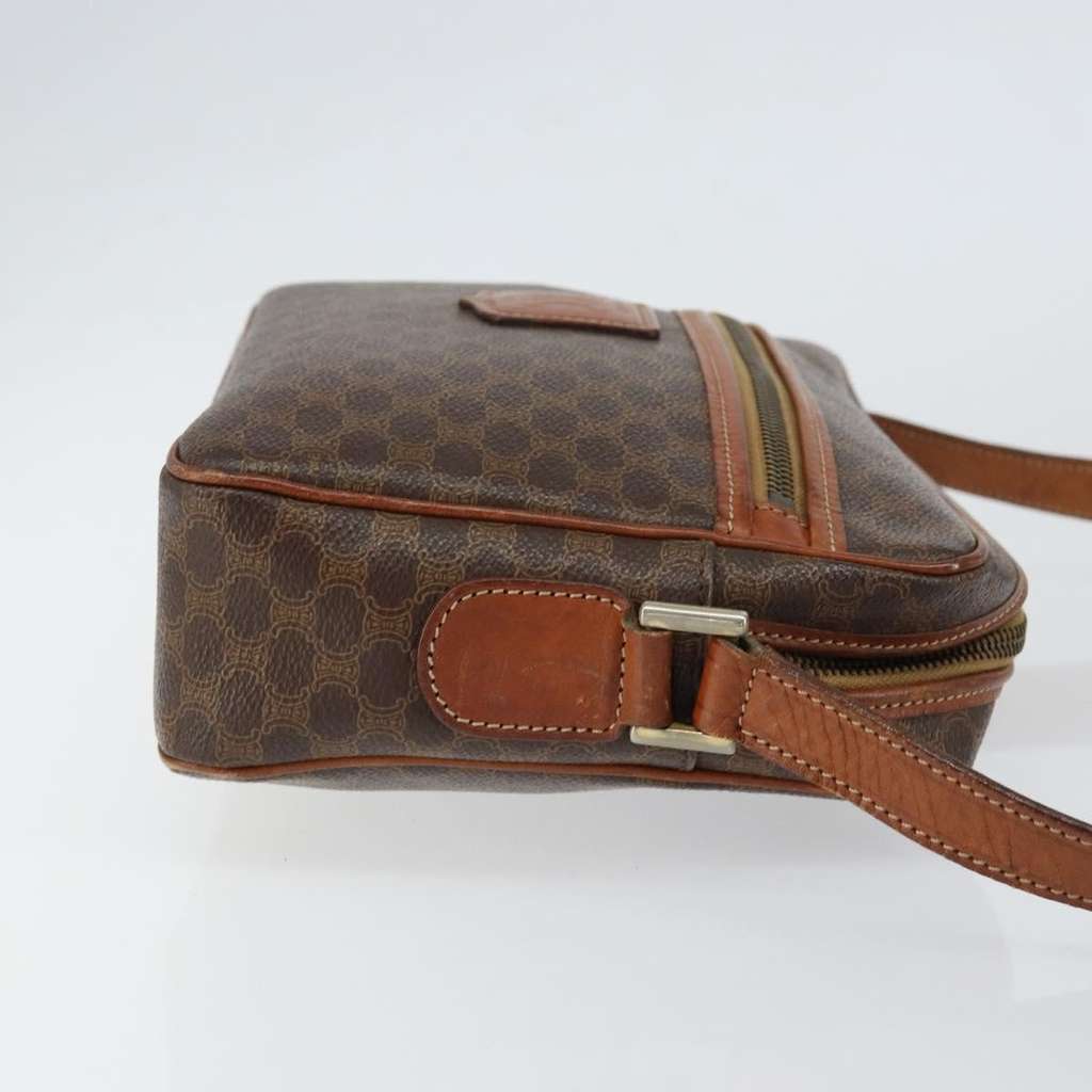 Celine Vintage Macadam Shoulder Bag Brown Canvas Good condition - Inside View