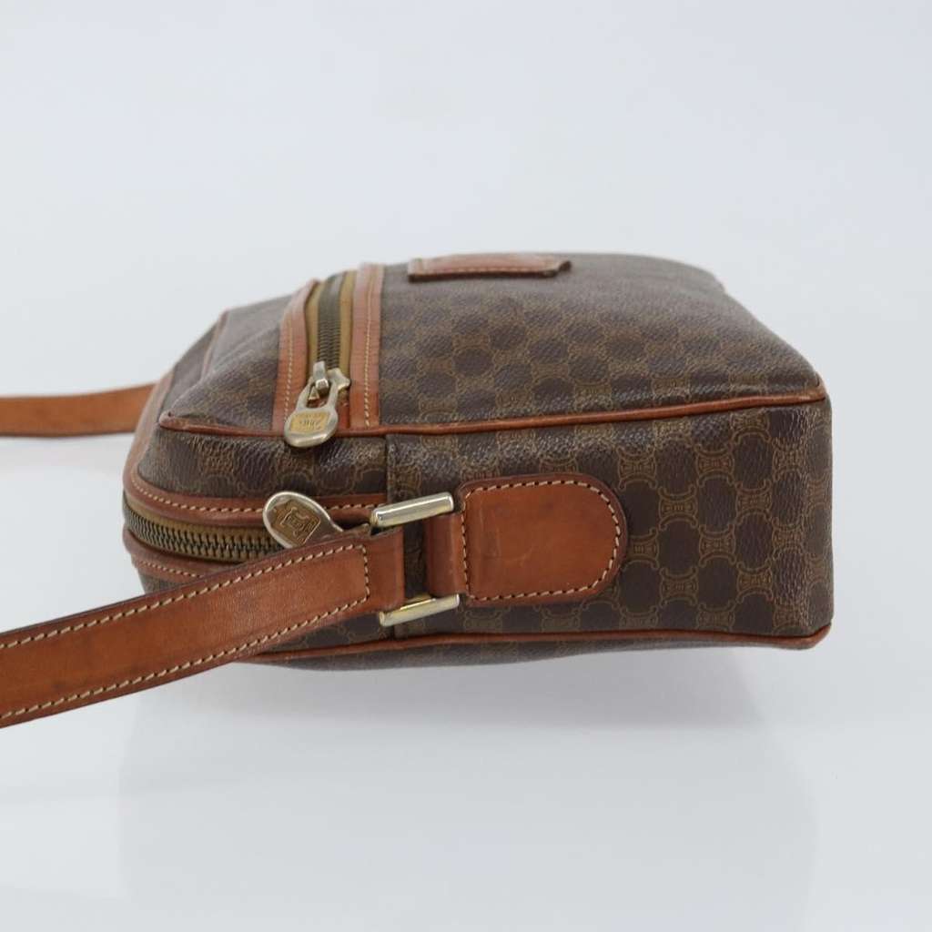 Celine Vintage Macadam Shoulder Bag Brown Canvas Good condition - Model View