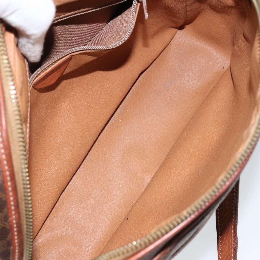 Celine Vintage Macadam Shoulder Bag Brown Canvas Good condition - Box View