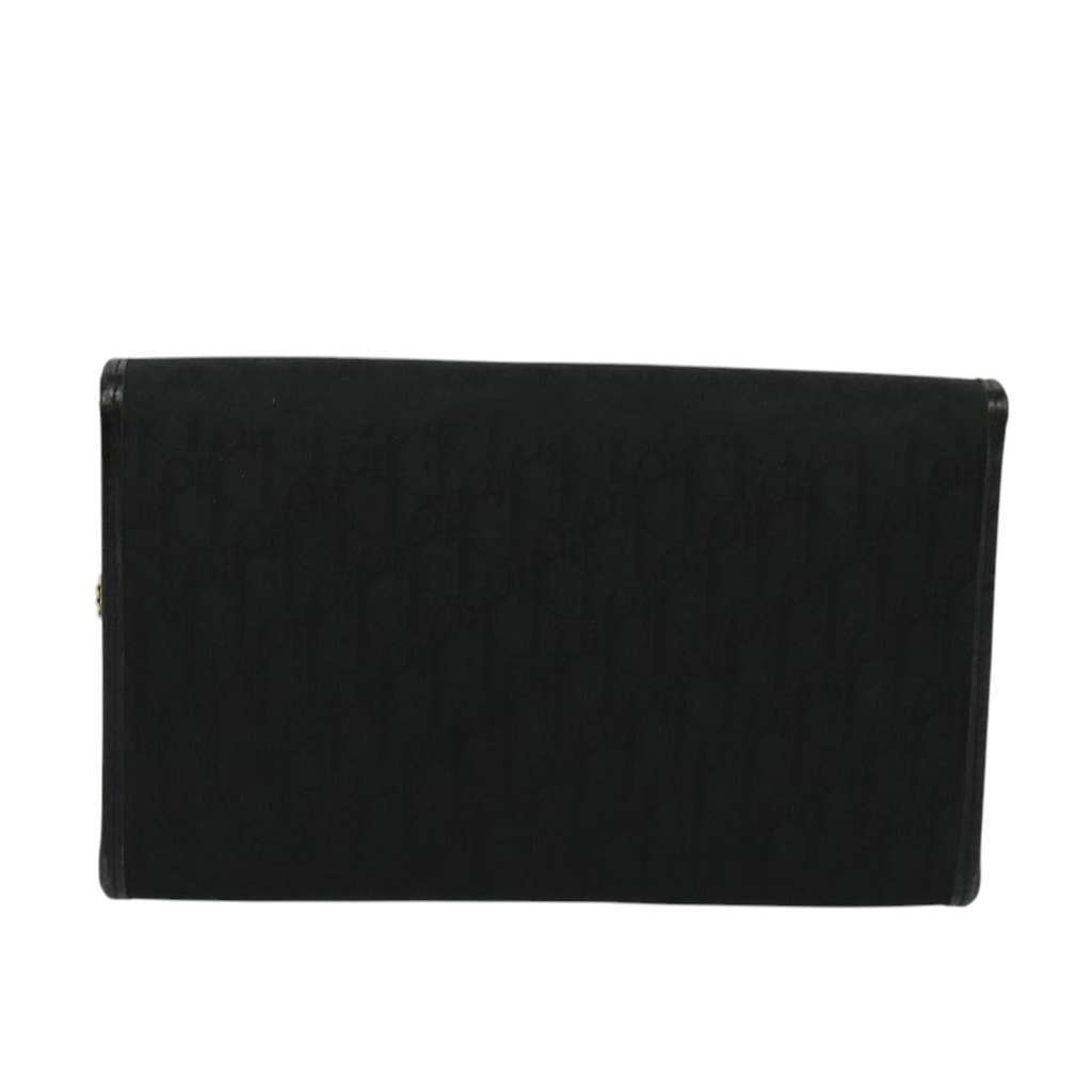 Christian Dior Vintage Trotter Crossbody Bag Black Canvas Good condition - Back View