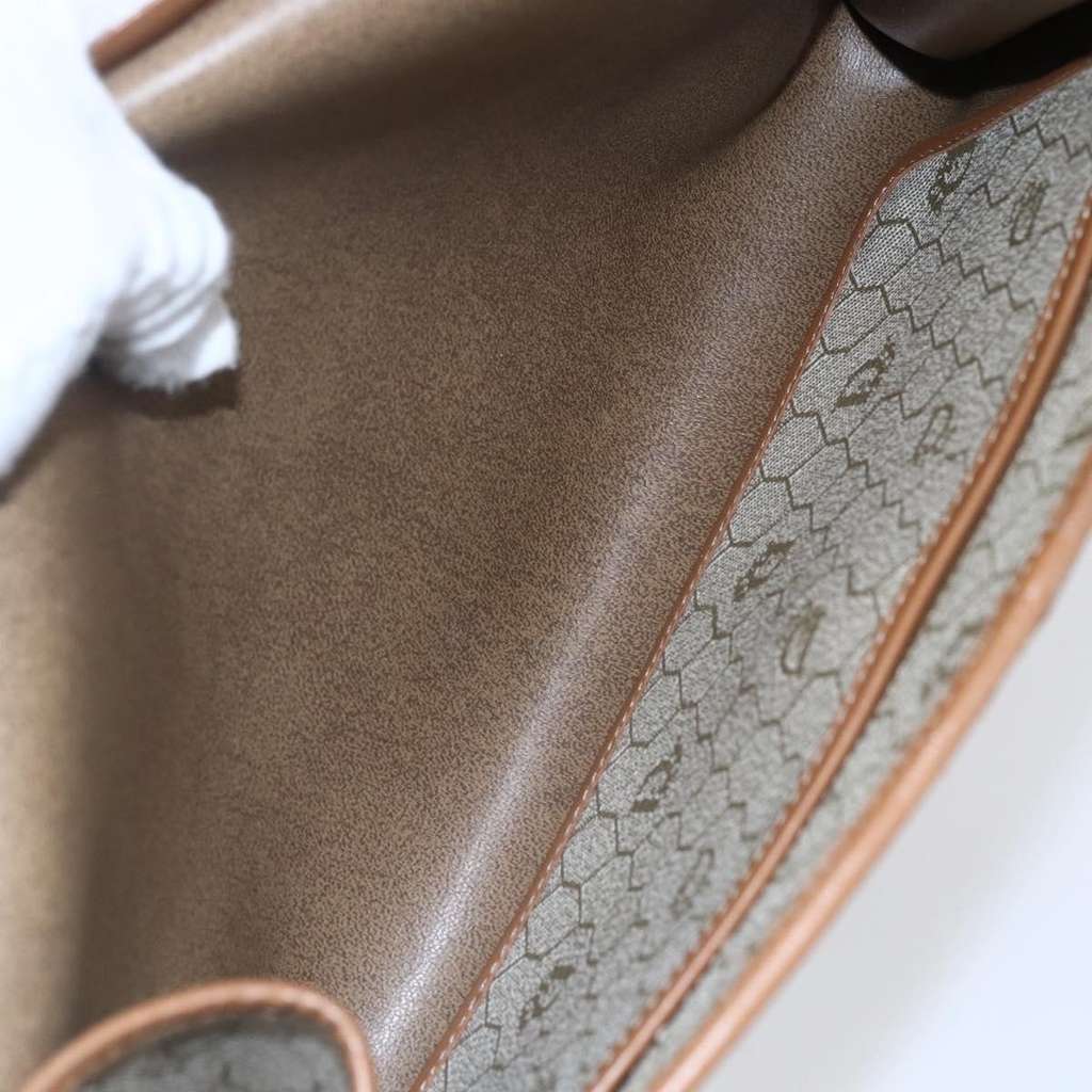 Christian Dior Vintage Honeycomb chain Beige Canvas Good condition - Box View