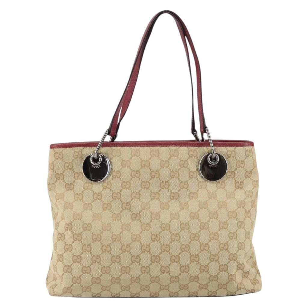 Gucci Eclipse Tote Beige Canvas Good condition - Back View