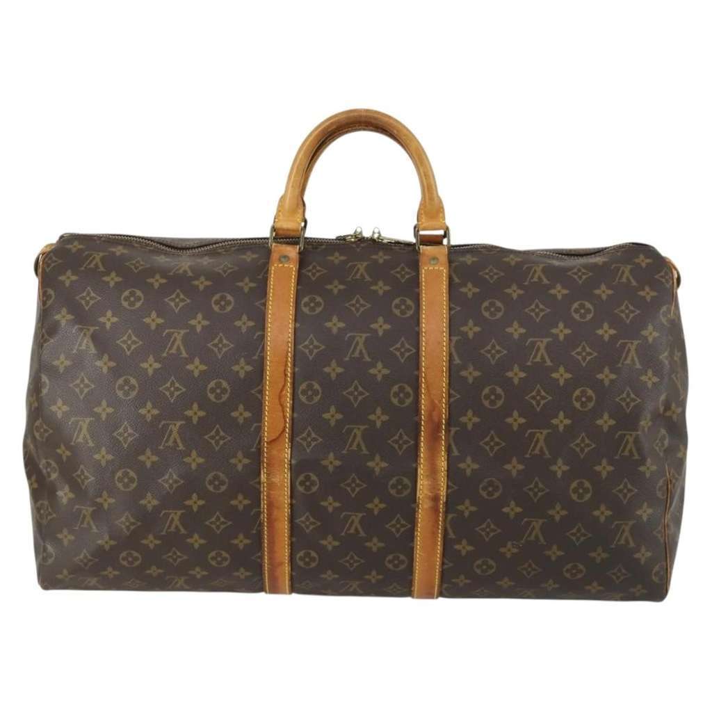 Louis Vuitton Keepall Bag Brown Canvas Fair condition - Back View