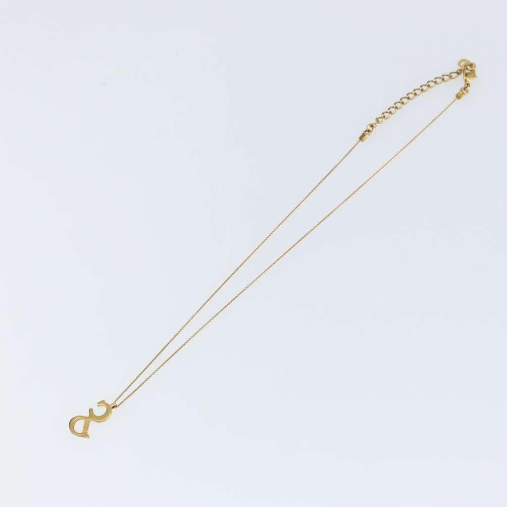 Christian Dior CD Pendant Necklace Gold Metal Good condition - Back View