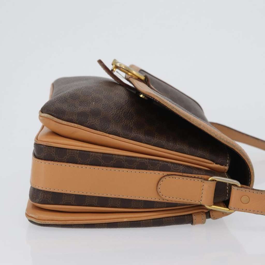 Celine Vintage Macadam Shoulder Bag Brown Canvas Fair condition - Inside View