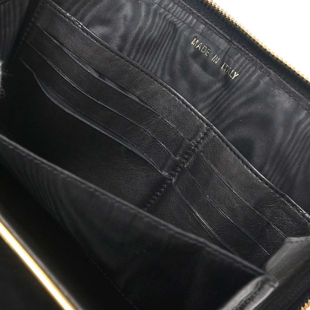 Chanel Vintage CC Wallet Black Leather Good condition - Inside View