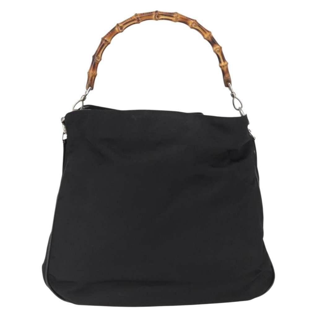 Gucci Vintage Bamboo Handle Bag Black Fair condition - Back View
