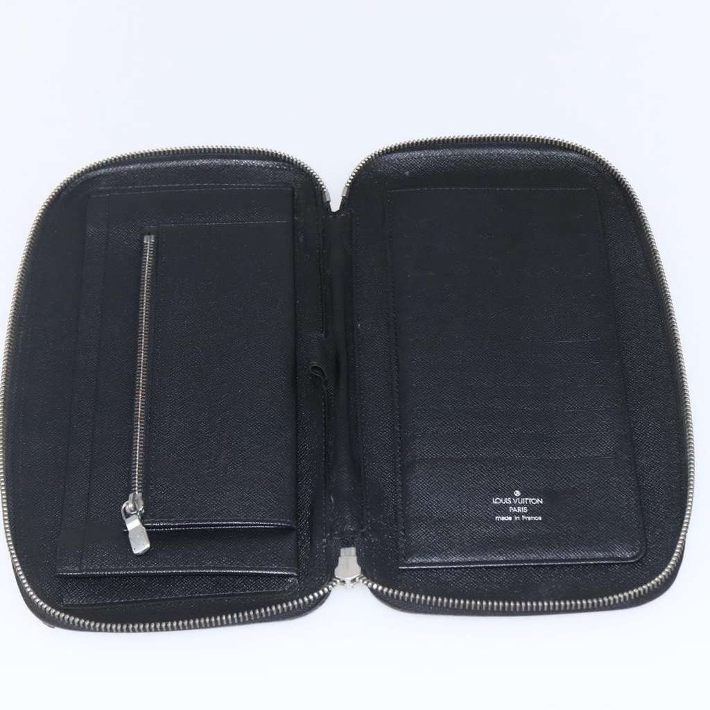 Louis Vuitton Atoll Organizer Wallet Black Leather Good condition - Box View