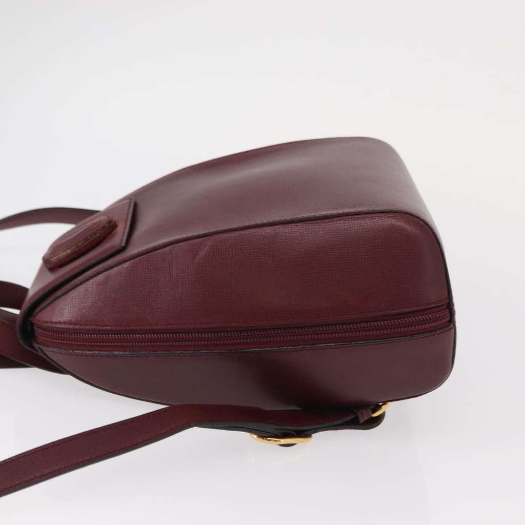 Cartier Happy birthday backpack Burgundy Leather Good condition - Model View