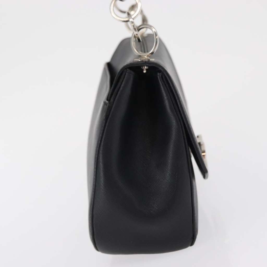 Salvatore Ferragamo Gancini Shoulder Bag Black Leather Good condition - Model View