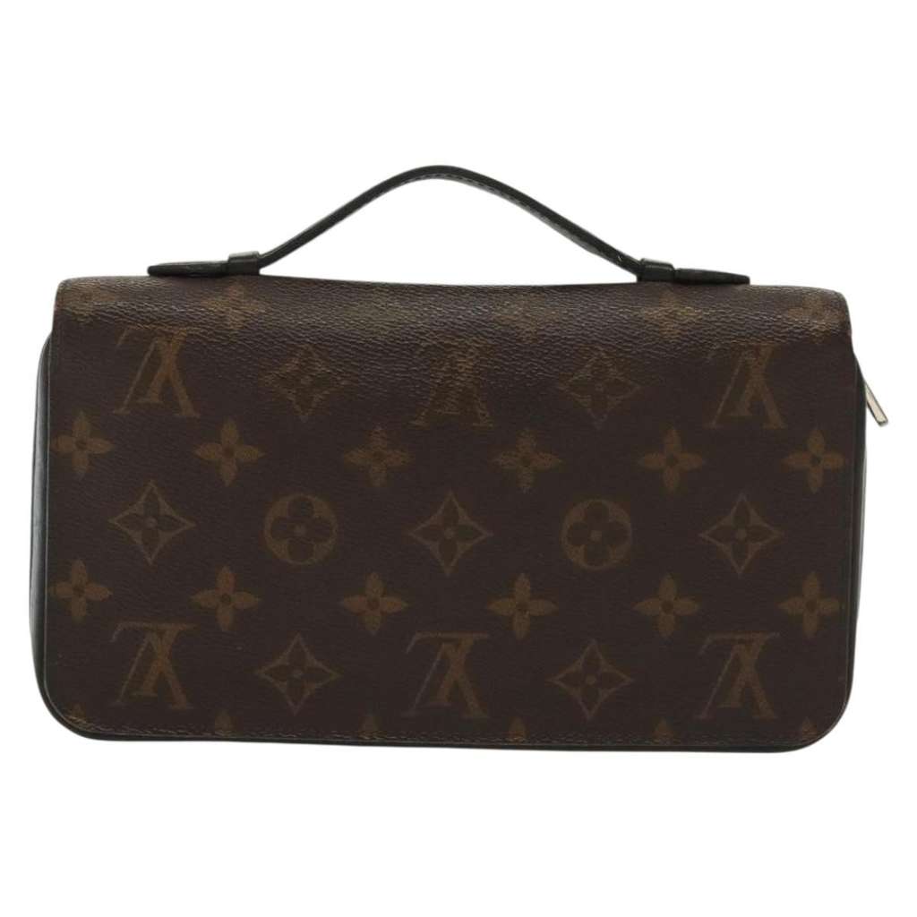 Louis Vuitton Poche Escapade Organizer Wallet Brown Canvas Fair condition - Back View