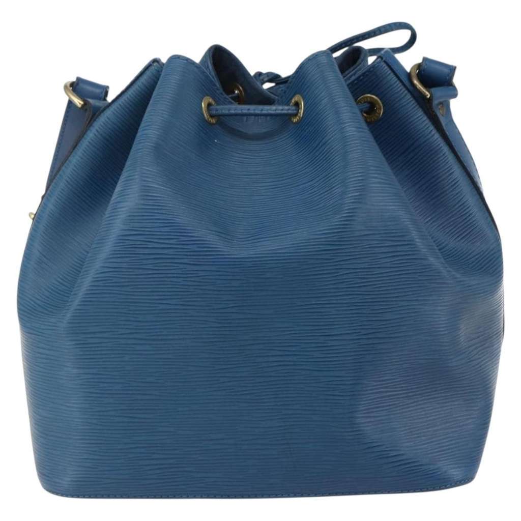 Louis Vuitton Petit Noe Handbag Blue Leather Good condition - Back View