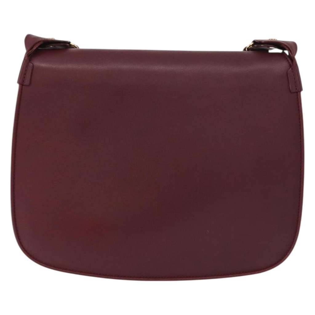 Cartier Must de Cartier Shoulder Bag Burgundy Leather Good condition - Back View