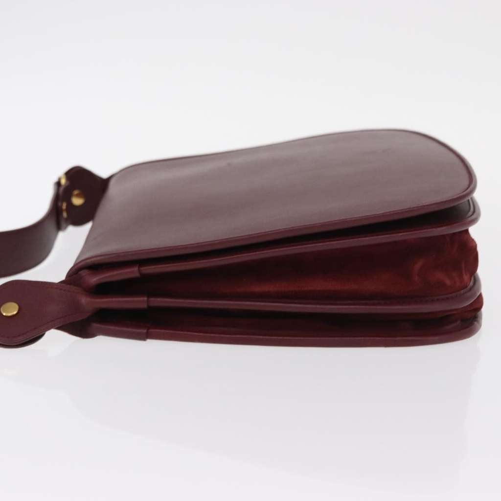Cartier Must de Cartier Shoulder Bag Burgundy Leather Good condition - Model View