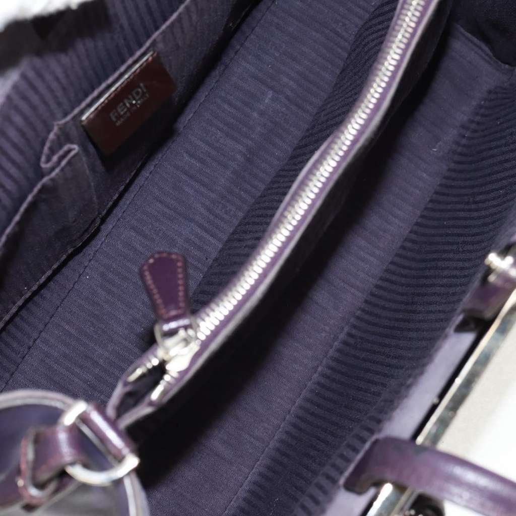 Fendi 2Jours Bag Purple Leather Good condition - Box View