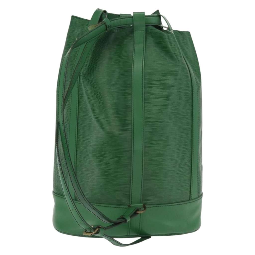 Louis Vuitton Randonnee Backpack Green Leather Good condition - Back View