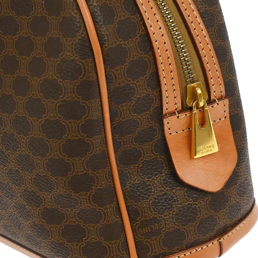 Celine Vintage Macadam Handbag Brown Canvas Good condition - Inside View