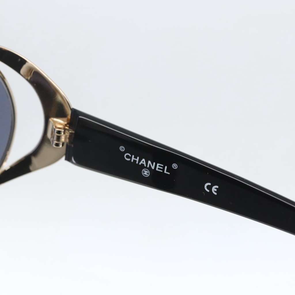 Chanel Logo CC Sunglasses Black Plastic Good condition - Box View