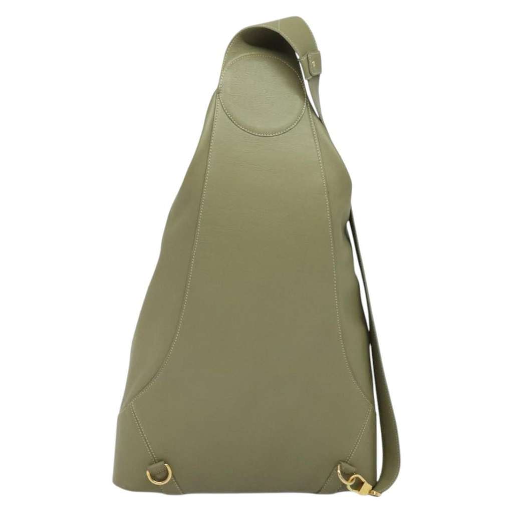 Loewe Anton Sling Bag Green Leather Good condition - Back View