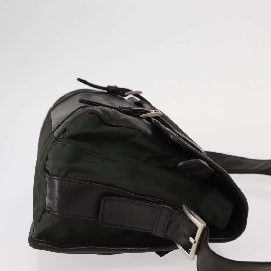 Prada Double Buckle Flap Messenger Bag Khaki Good condition - Inside View