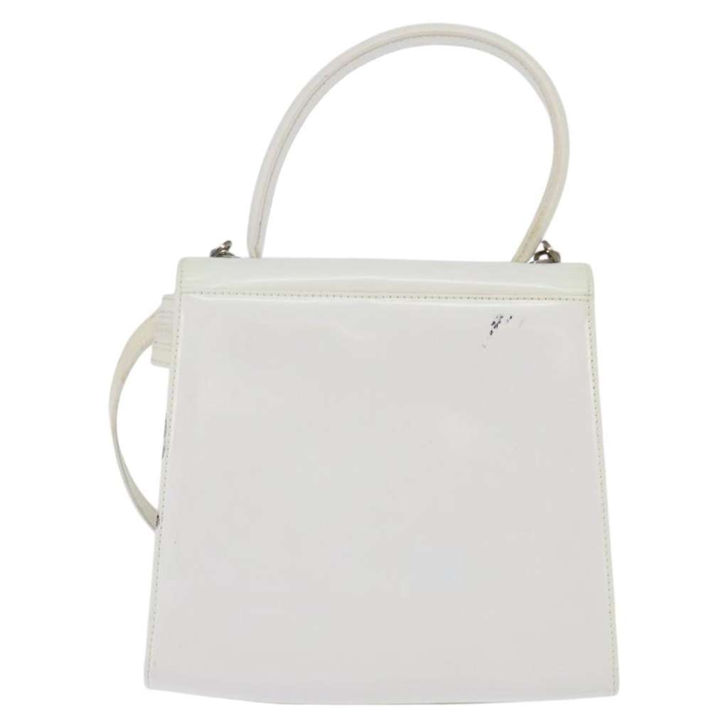 Salvatore Ferragamo Gancini handbag White Good condition - Back View