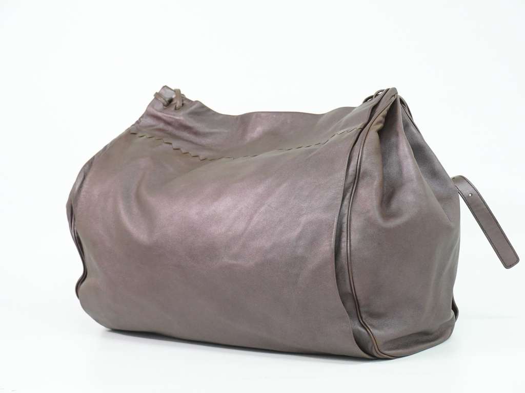 Bottega Veneta Intrecciato Shoulder bag Brown Leather Fair condition - Back View