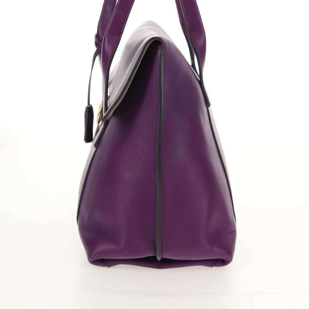 Salvatore Ferragamo Gancini Lock Flap Tote Purple Leather Good condition - Inside View