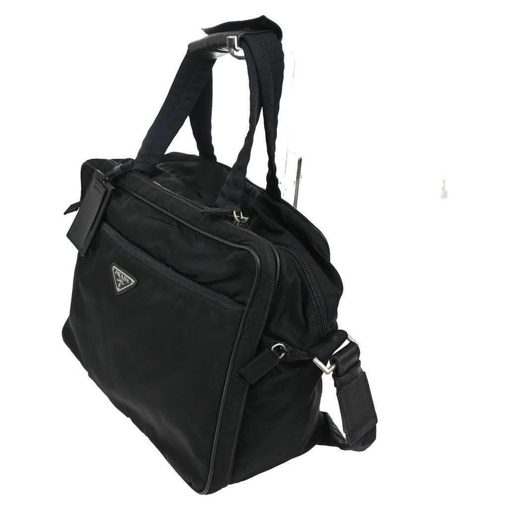 Prada Expandable Front Zip Boston Bag Black Good condition - Inside View