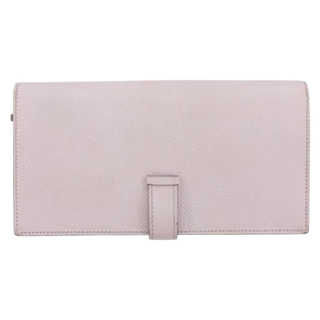 Hermès Bearn Wallet Pink Leather Good condition - Back View
