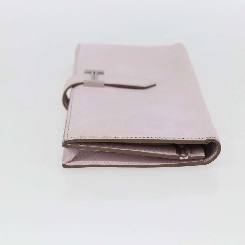 Hermès Bearn Wallet Pink Leather Good condition - Model View