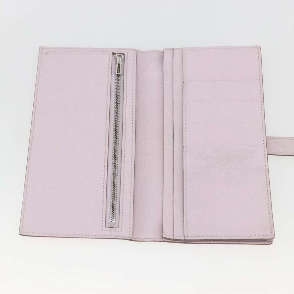 Hermès Bearn Wallet Pink Leather Good condition - Box View