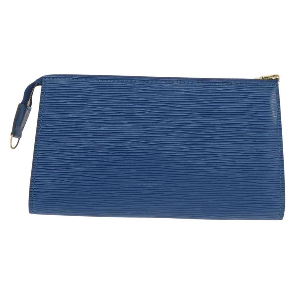 Louis Vuitton Pochette Accessoires NM Blue Leather Good condition - Back View