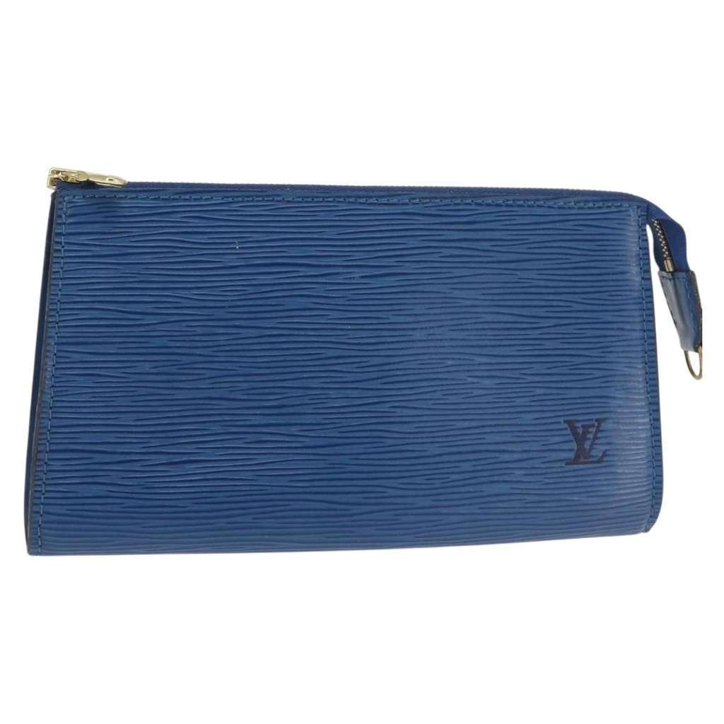 Louis Vuitton Pochette Accessoires NM Blue Leather Good condition - Inside View