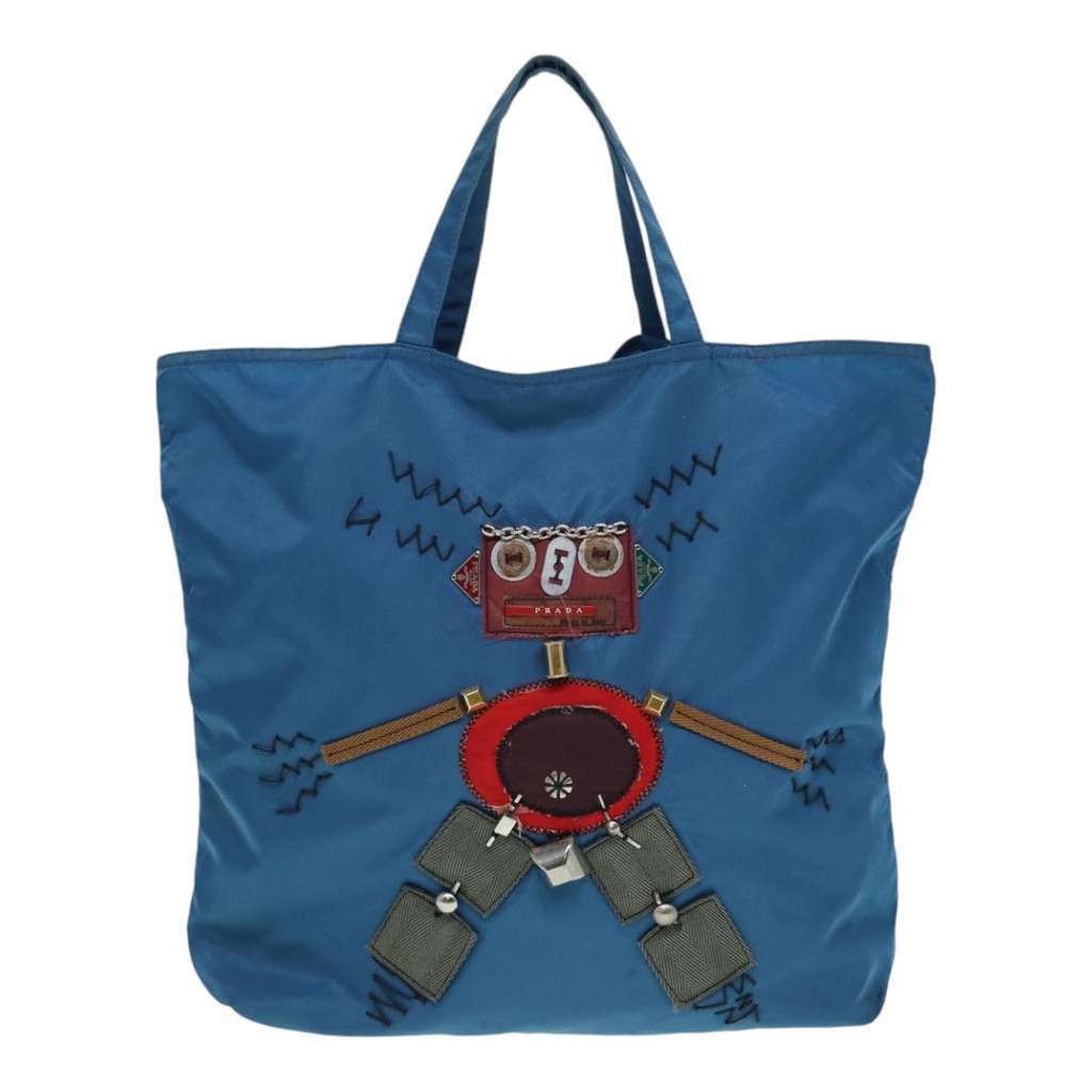 Prada Robot Open Tote Blue Good condition - Back View