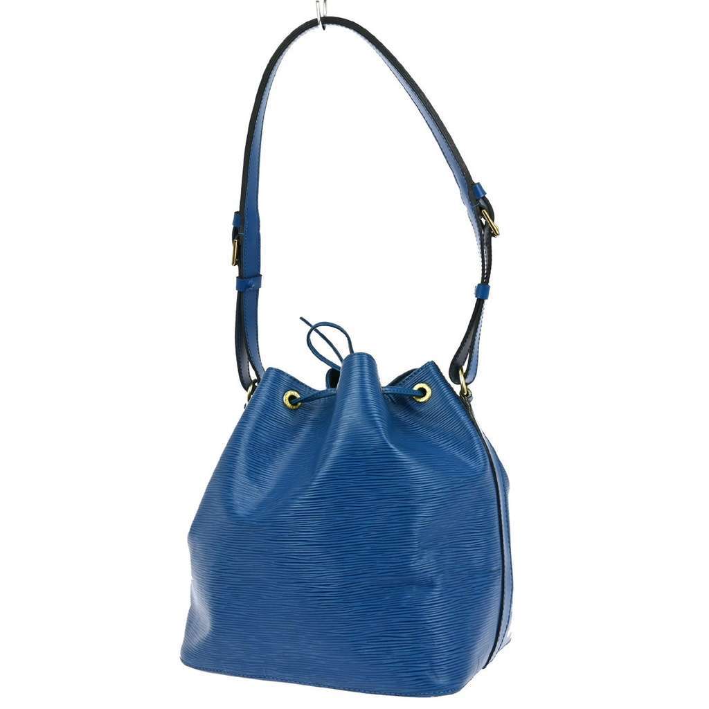 Louis Vuitton Petit Noe Handbag Blue Leather Good condition - Back View