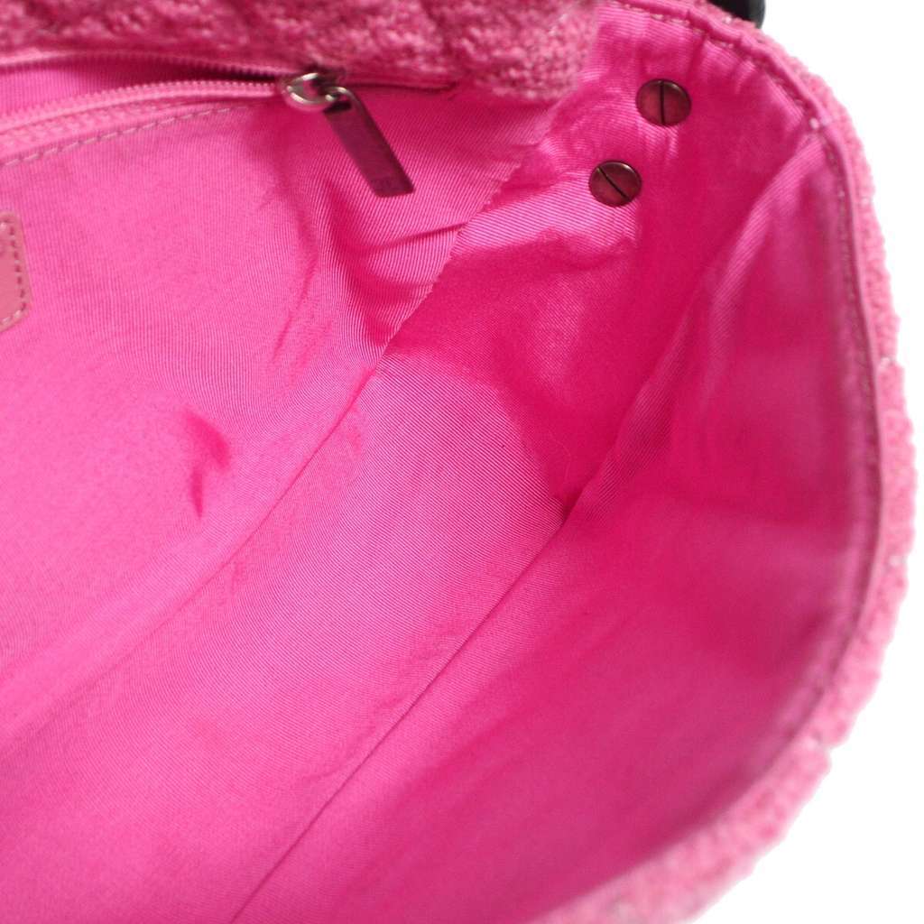 Chanel Easy Reissue Messenger Flap Bag Pink Tweed Good condition - Inside View