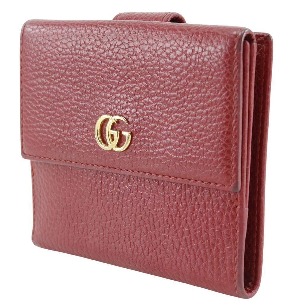 Gucci GG Marmont Bifold Wallet Red Leather Good condition - Inside View