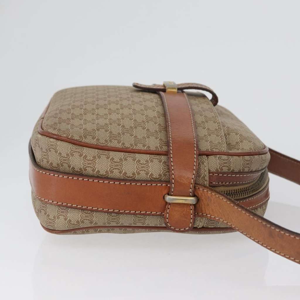 Celine Vintage Macadam Shoulder Bag Beige Canvas Good condition - Inside View