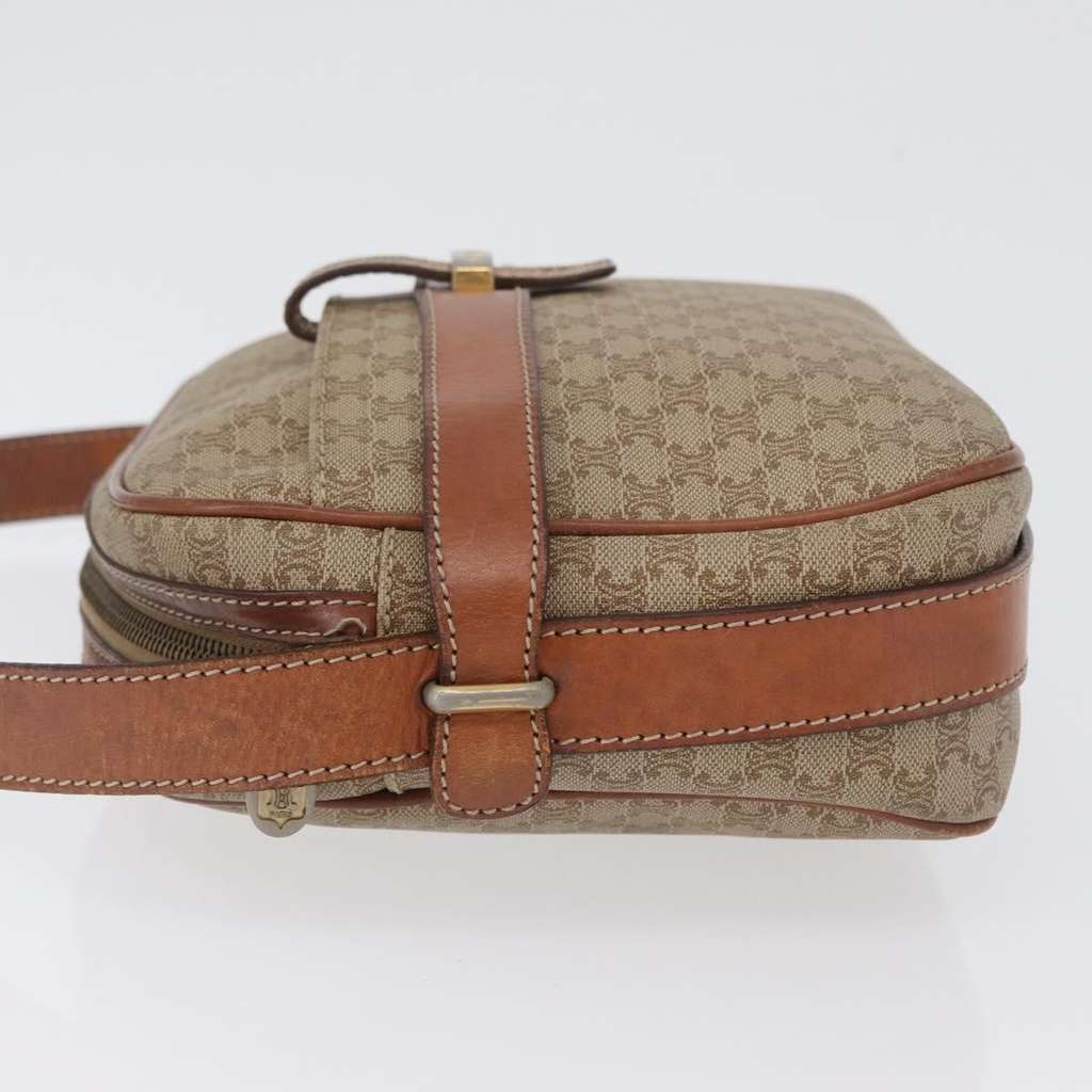 Celine Vintage Macadam Shoulder Bag Beige Canvas Good condition - Model View