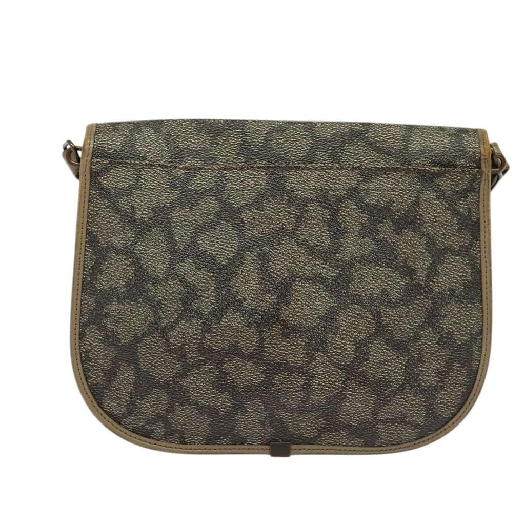 Saint Laurent Buckle Flap Crossbody Bag Beige Canvas Good condition - Back View