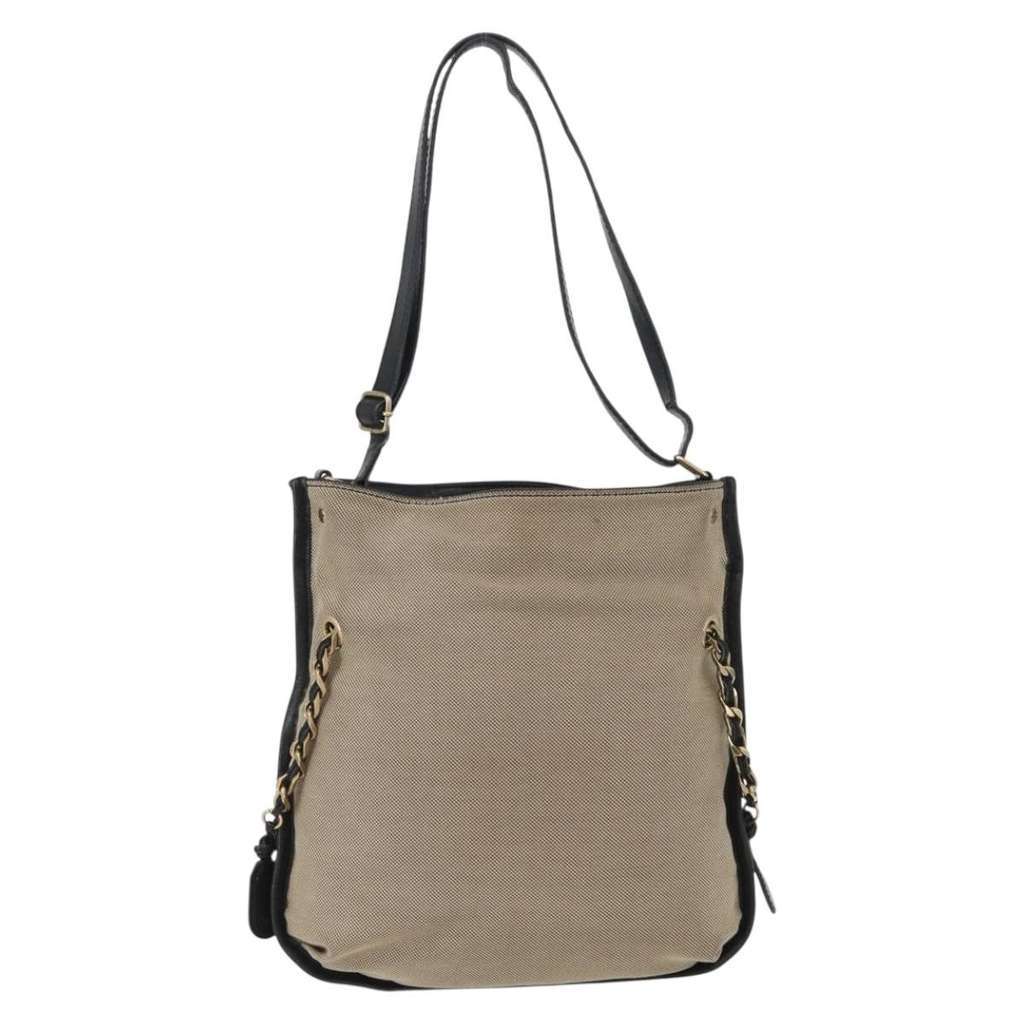 Chloe Vintage Shoulder Bag Beige Canvas Good condition - Back View