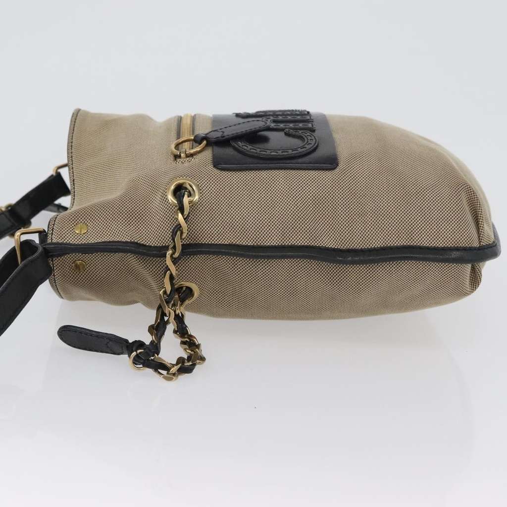 Chloe Vintage Shoulder Bag Beige Canvas Good condition - Model View