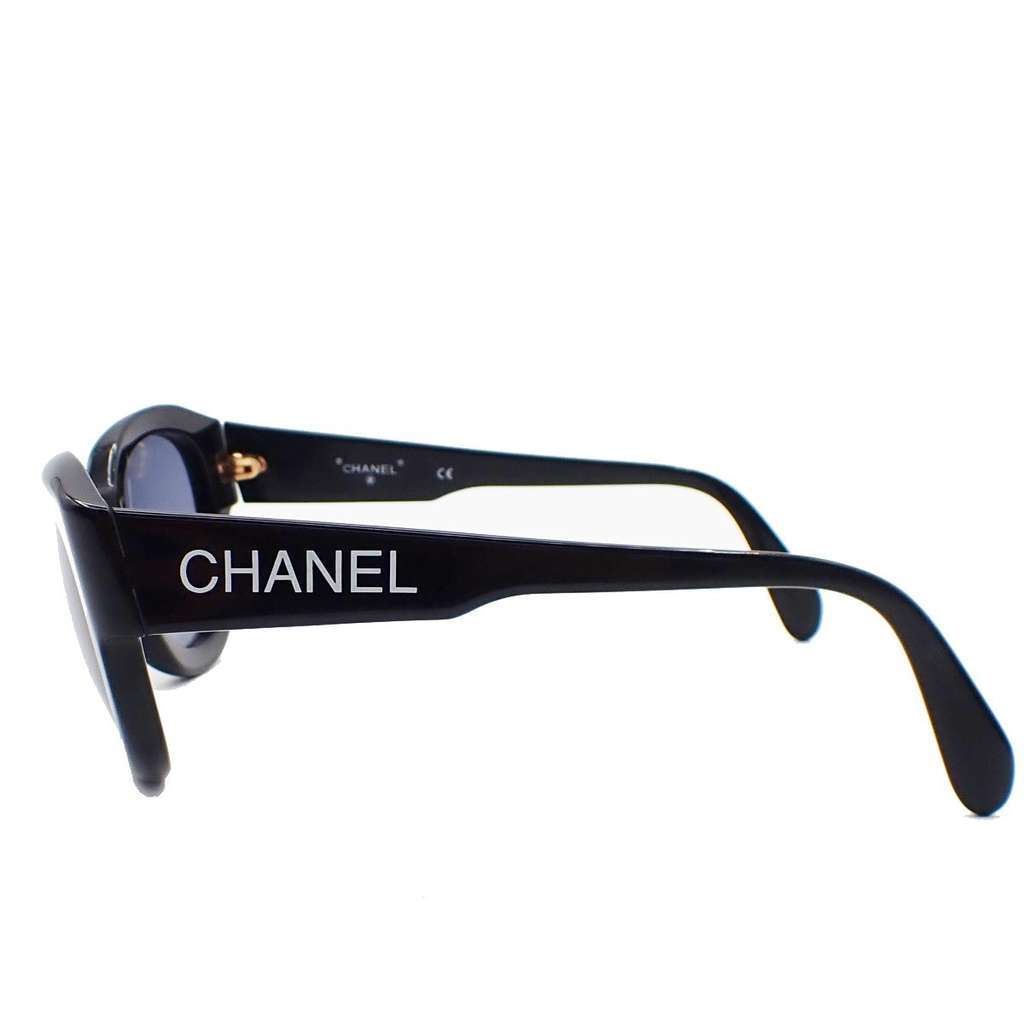 Chanel CHANEL Logo Sunglasses Eye Wear Black Plastic Good condition - Inside View