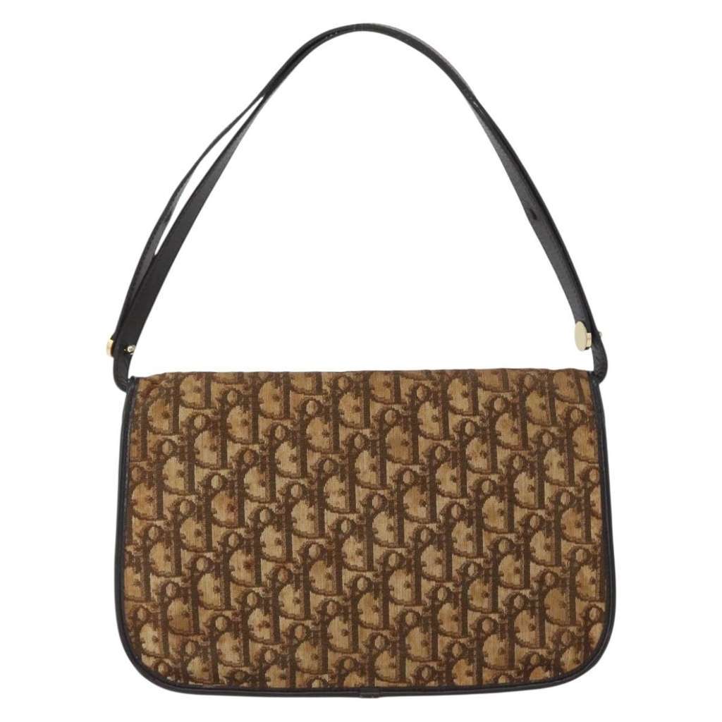 Christian Dior Trotter shoulder bag Brown Canvas Good condition - Back View