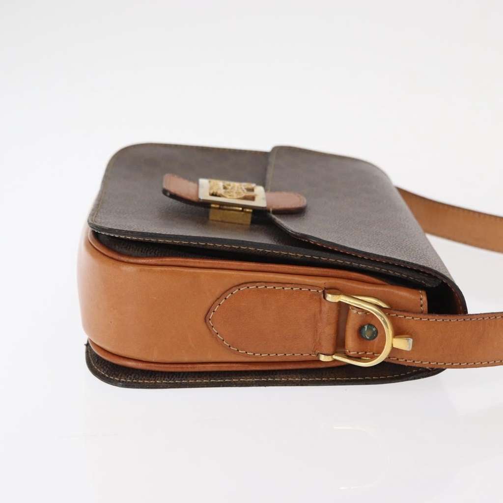 Celine Macadam Shoulder Bag Brown Canvas Good condition - Inside View