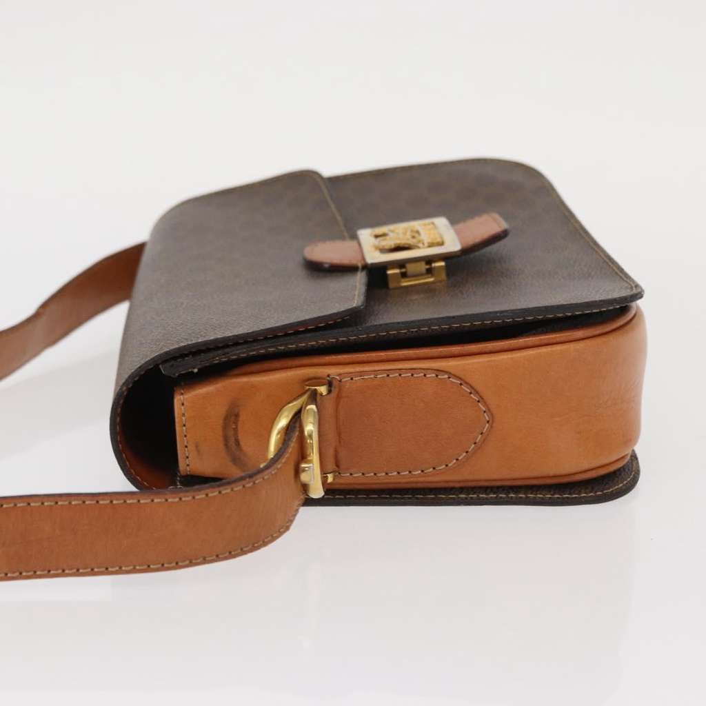 Celine Macadam Shoulder Bag Brown Canvas Good condition - Model View