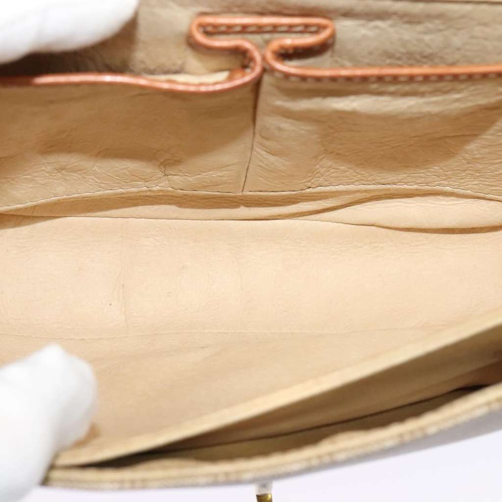 Celine Vintage Macadam Shoulder Bag Beige Canvas Good condition - Box View