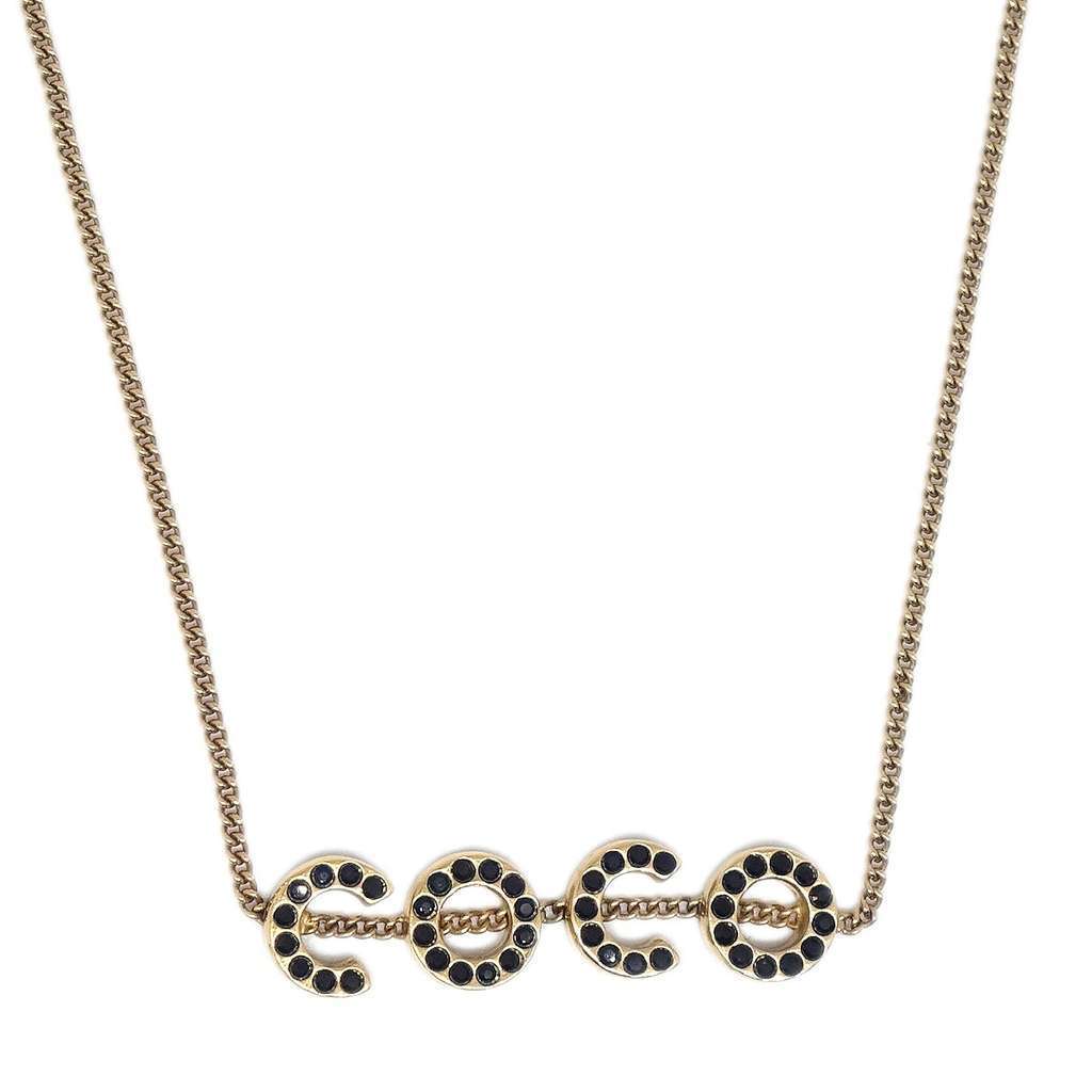 Chanel Coco Long Necklace Gold Good condition - Back View