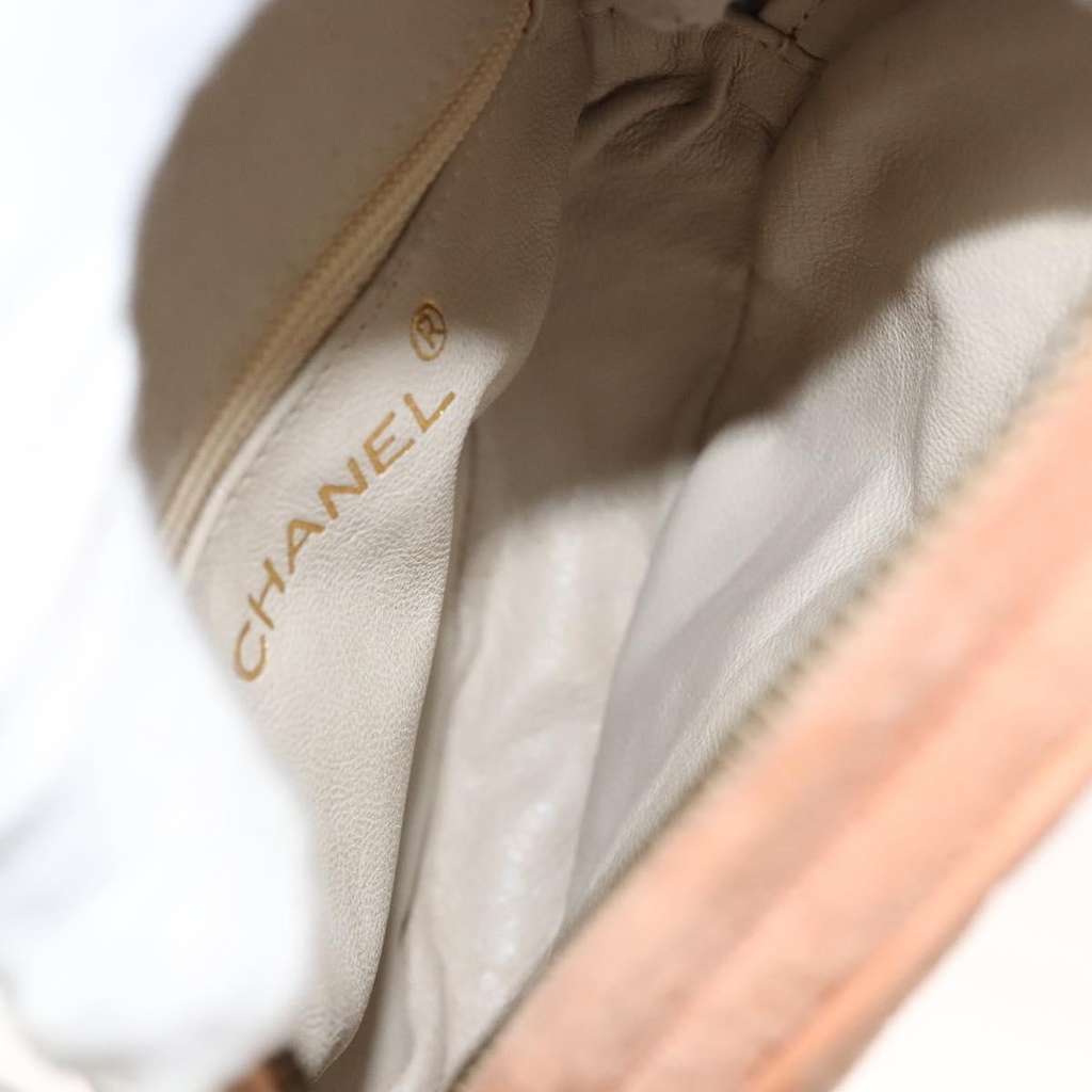 Chanel Coco Charm Wristlet Pouch Orange Suede Good condition - Box View