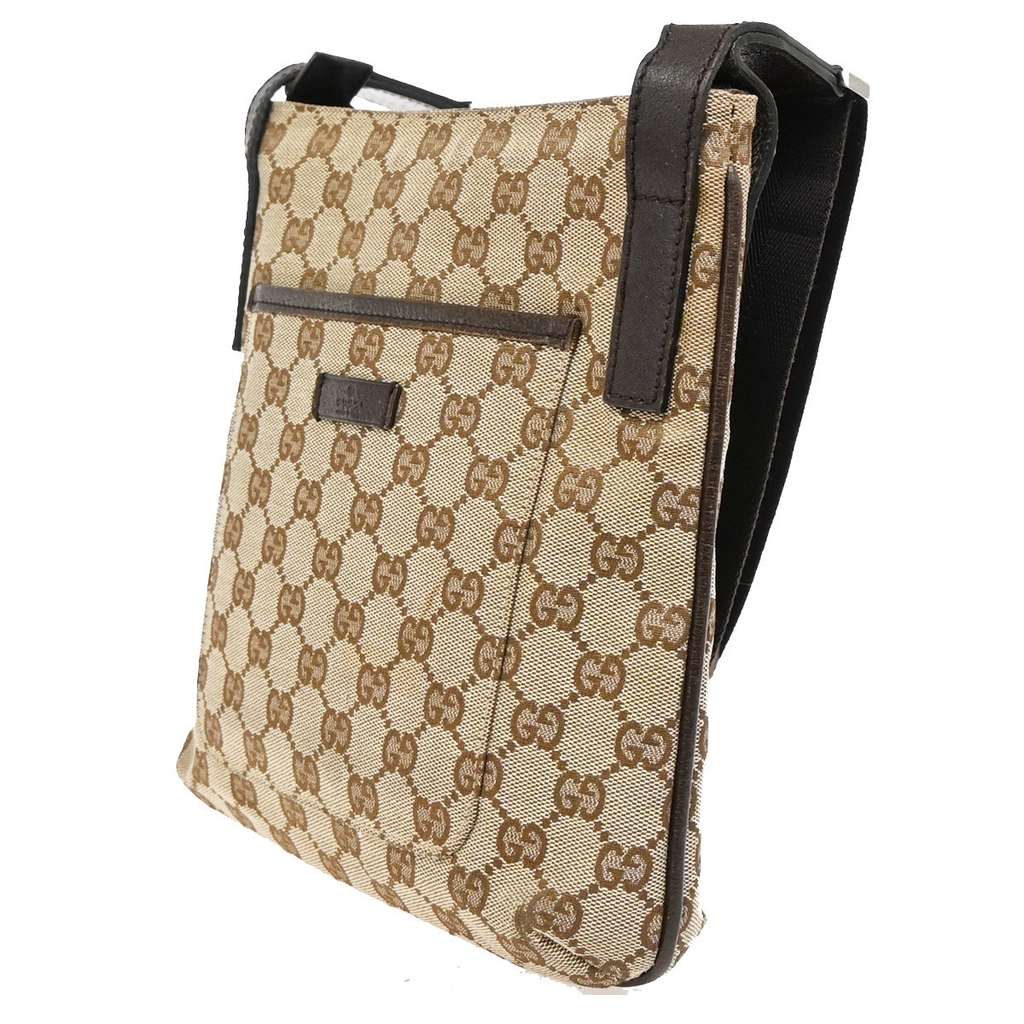 Gucci Zip Top Messenger Brown Canvas Good condition - Inside View